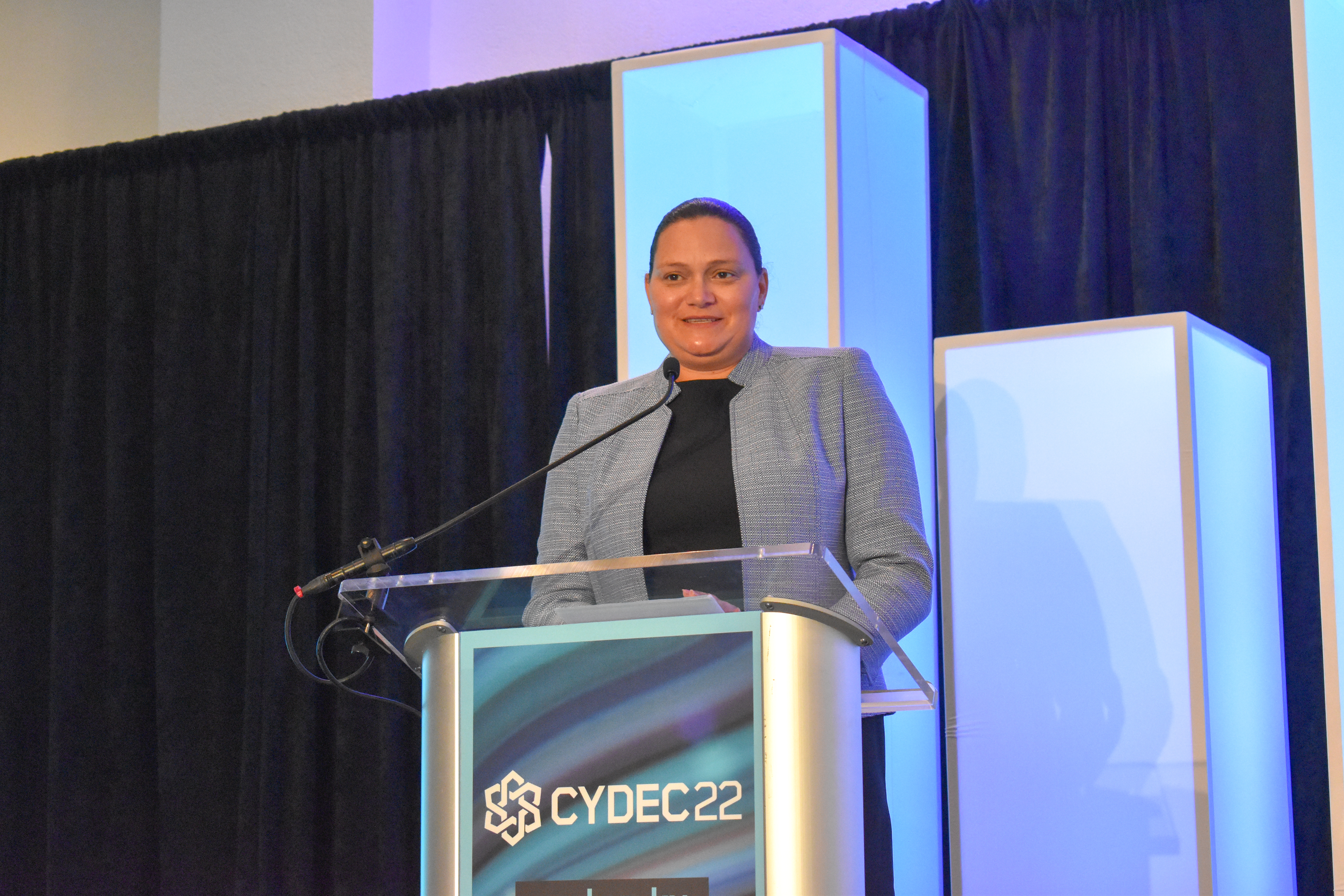 Acting Minister Katherine Ebanks-Wilks discusses virtual asset service provider (VASP) legislation and other Cayman Islands Government initiatives at the 2022 Cayman Islands Digital Economy Conference (Tues. 21 June 2022)