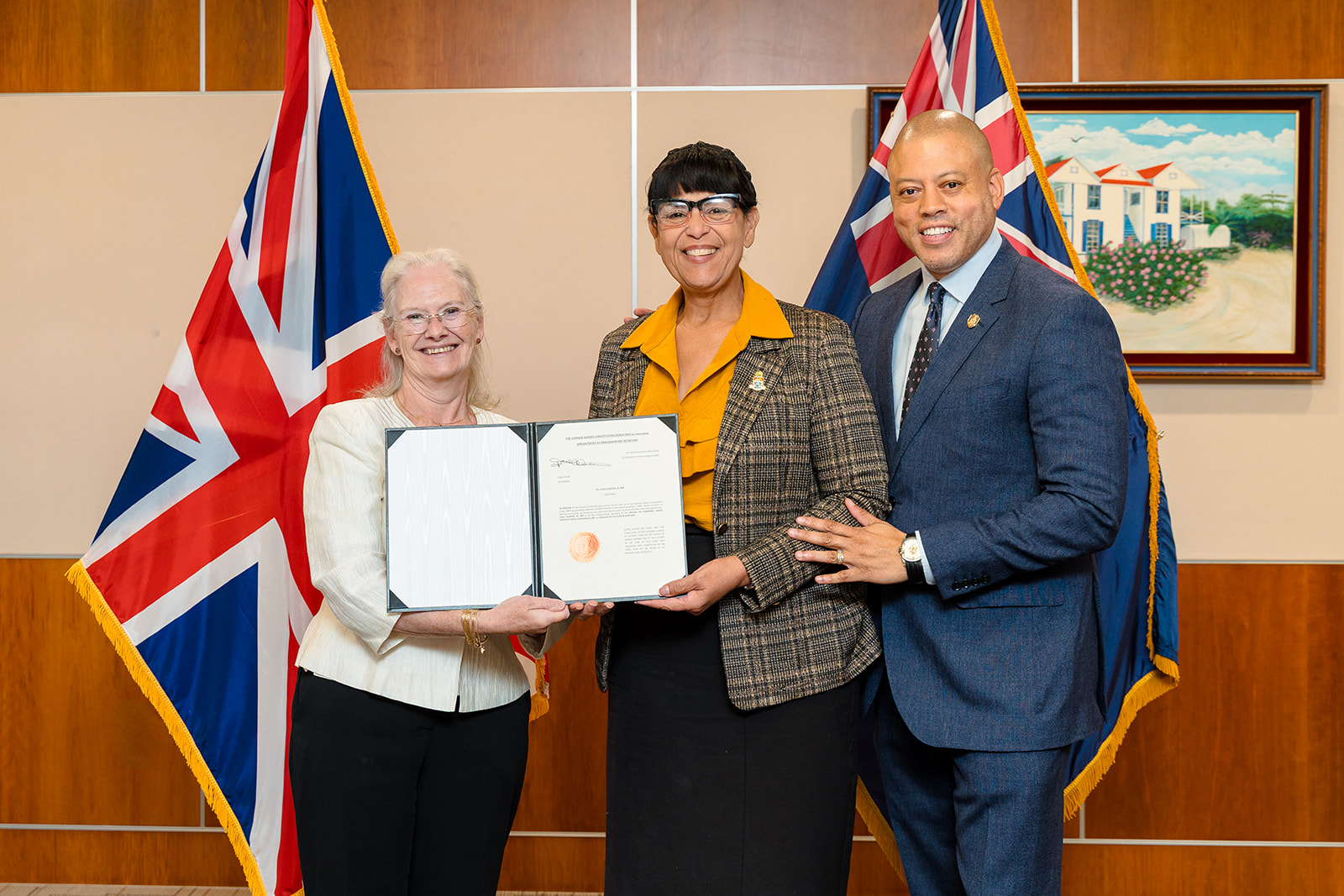 PS Julie Hunter with Governor and Premier